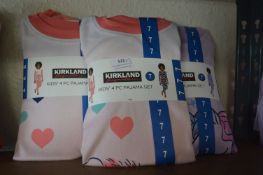 3x Kirkland Girl’s Pyjama Sets Size: 7 years
