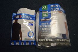 *32 Degrees Cool White T-Shirts Size: L 3pk and Kirkland Signature Size: XL Men’s Crew Neck T-Shirts