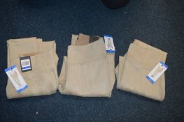 *3x Andrew Marc Latte Trousers Size: L
