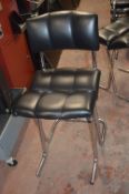 *Four Black & Leatherette Casino Stools