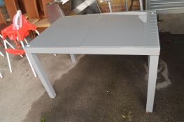 Grey Rectangular Glass Topped Extending Table 120-180x80cm x 75cm tall