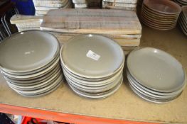 *~26 Genware Grey Porcelain Plates 7.5