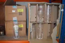 *~40 Assorted Branded Pint Glasses Including Shipyard, Foster’s, and San Miguel