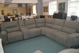 *Electric Reclining Grey Six Section L-Shape Sofa