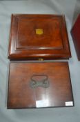 Two Victorian Wooden Boxes