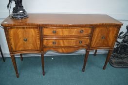 Serpentine Front Mahogany and Walnut Veneer Sidebo