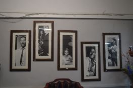 Five Framed Jazz Photographs