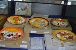 Set of Five Wedgwood Clarice Cliffe Bazar Wall Pla