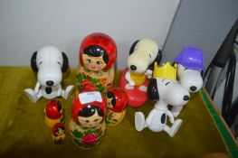 Matryoshka Dolls and Snoopy Toy