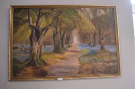 Oil on Board Woodland Study by W. Laseby 1970