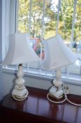 Pair of Onyx Table Lamps
