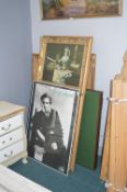 Framed Pictures and Prints, plus a Card Table