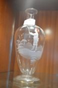 Victorian Mary Gregory Painted Glass Vase