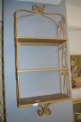 Ornate Metal Three Tier Shelf Unit