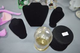 Jewellery Display Stands and a Glass Dome