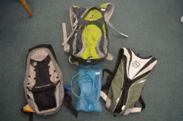 Three Hydration Rucksacks by Vango and Rock Rider