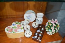 Pottery Ornaments, Moneybox, Thimbles, etc.