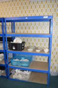 Blue Painted Five Tier Industrial Shelf Unit