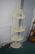 Folding Metal Four Tier Whatnot