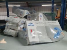 * 8 boxes large blue gloves