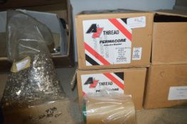 Two Boxes of 10 A and E Thread Perma Cord Polyester Blend Bobbins