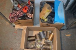 Three Boxes of Assorted Cord, etc.