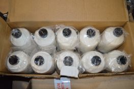 Ten White Nylon Bobbins