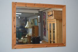 Large Pine Framed Mirror