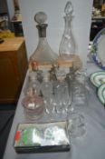 Decanters and Glassware etc.