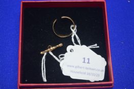 9ct Scrap Gold Ring plus Bar Clasp 4.4g total