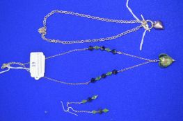 Two Sterling Silver Pendants One with Matching Earrings