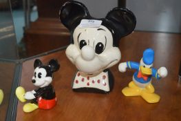 Mickey Mouse Moneybox and Figures