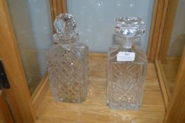 Pair of Glass Decanters