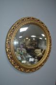 Convex Gilt Framed Mirror