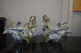 Pair of Decorative Shell Design Ornament