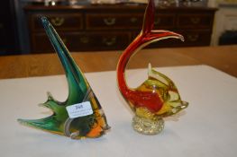 Two Murano Glass Fish