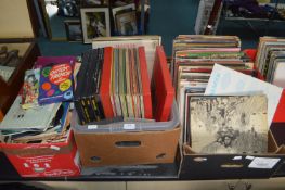 Three Boxes of Mixed Vinyl Records Including 12