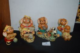 Four Pendelfin Rabbit Figures