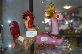 Two Murano Glass Animals