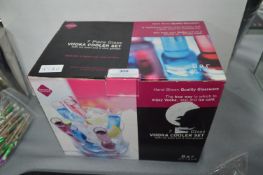 7pc Glass Vodka Cooler Set