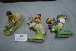 Three Thelwell Pony Figures
