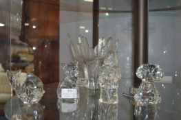 Glass Animal Ornament and a Vase