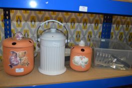 Kitchenware Including Onion and Garlic Storage Jar
