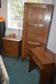 1950's Solid Carved Oak Bedroom Set Comprising Sin