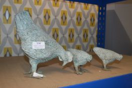 Cast Iron Chicken Ornaments