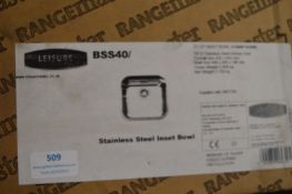 *Stainless Steel Inset Bowl Sink 420x400mm