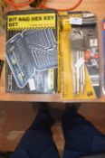 Work Zone Hex Allen Key Wrench Set, and Bit & Hex