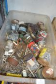 Tray of Wood Screws, Wall Plugs, and Other Fixings