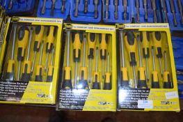 Three Task Tool 7pc Comfort Grip Screwdriver Sets