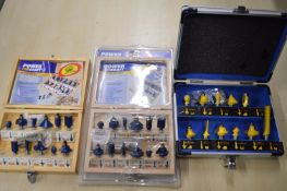 One Power Craft Router Bit Set, and Two Part Sets